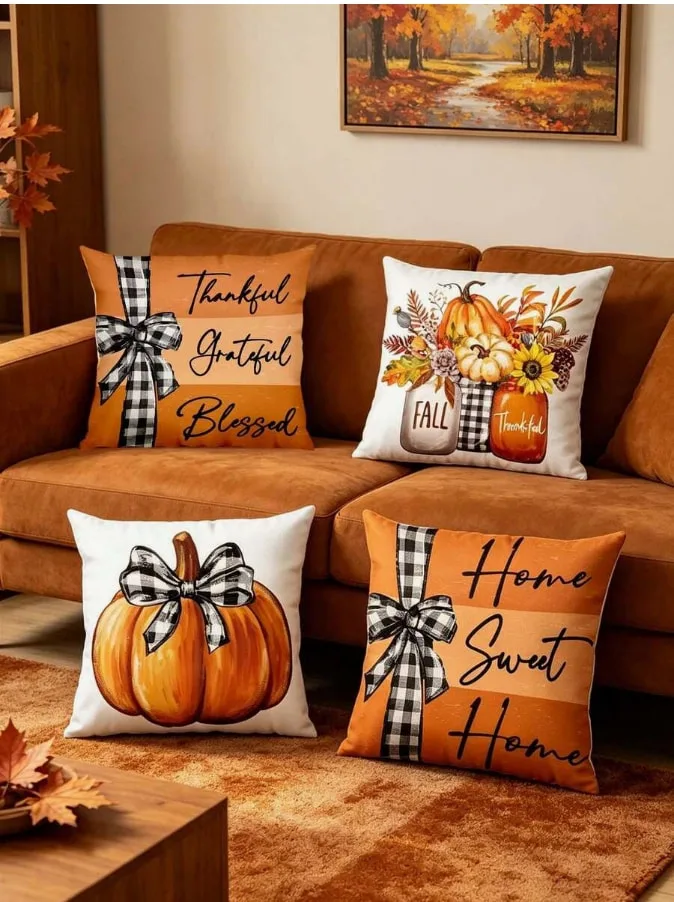 Autumn Throw Pillow Cover Set (17.72 X 17.72 Inches)-4pcs- 5% Cash back