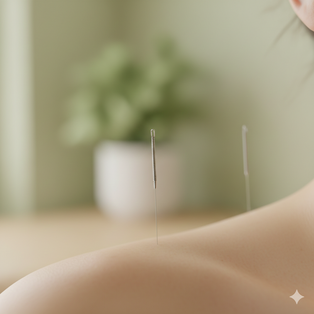 Medical acupuncture treatment for muscle tension and trigger point release at a Surrey osteopathic clinic.