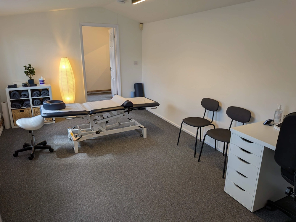 Clinic room at The Stables for Newhill Osteopathy