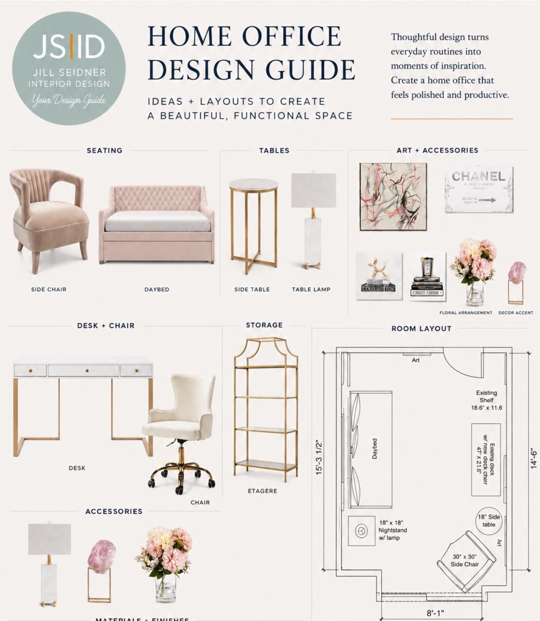 Home office design guide by Jill Seidner Interior Design
