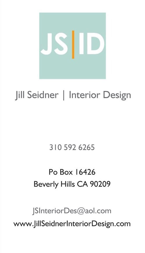 Jill Seidner Interior Design logo and business card