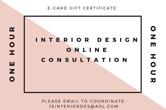 One-hour online interior design consultation e-gift card