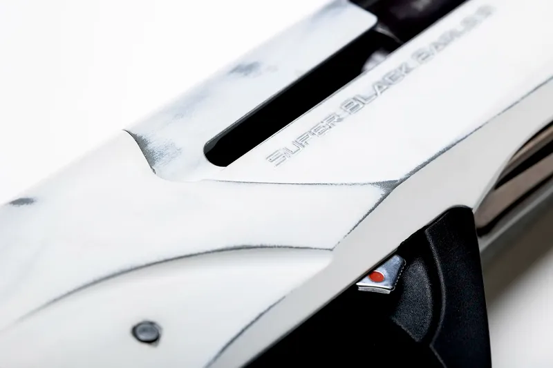 Shotgun receiver finished in solid white Cerakote