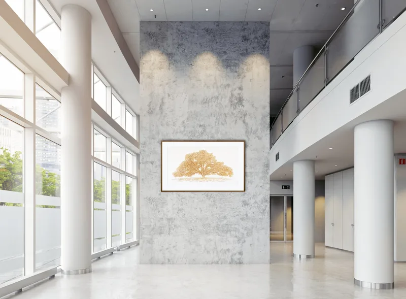 Promised Land Oak Tree - Encaustic Rubbing - Raw Sienna