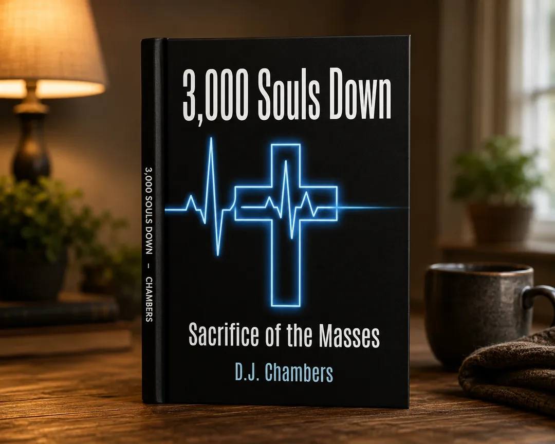 3,000 Souls Down book on table.