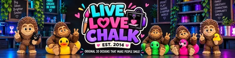 LiveLoveChalk 3D model designer logo
