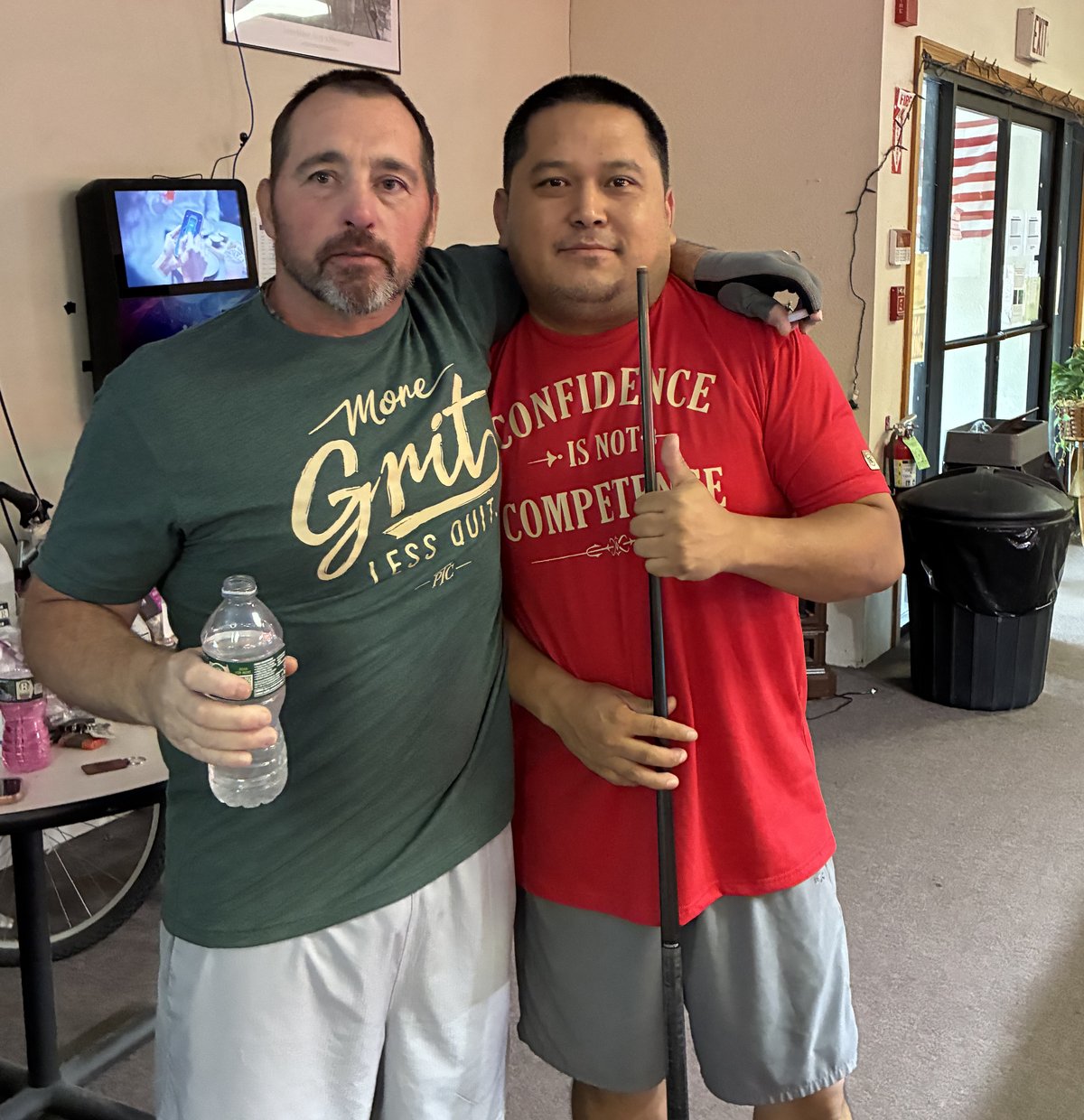 DJ Hopkins and Tsephel Tenzin, two of New Hampshire’s finest players, at a tournament at Main Street Billiards in Keene, New Hampshire.