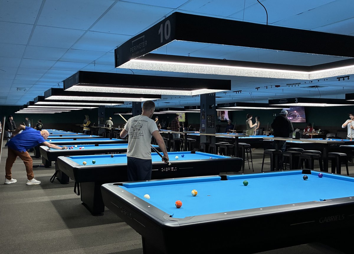Forest City Billiards in Portland, Maine, for Battle in the Basement. Owner Tyson Trepanier installed these new Gabriels tables just before the tournament. A gorgeous pool room and one of New England’s best.