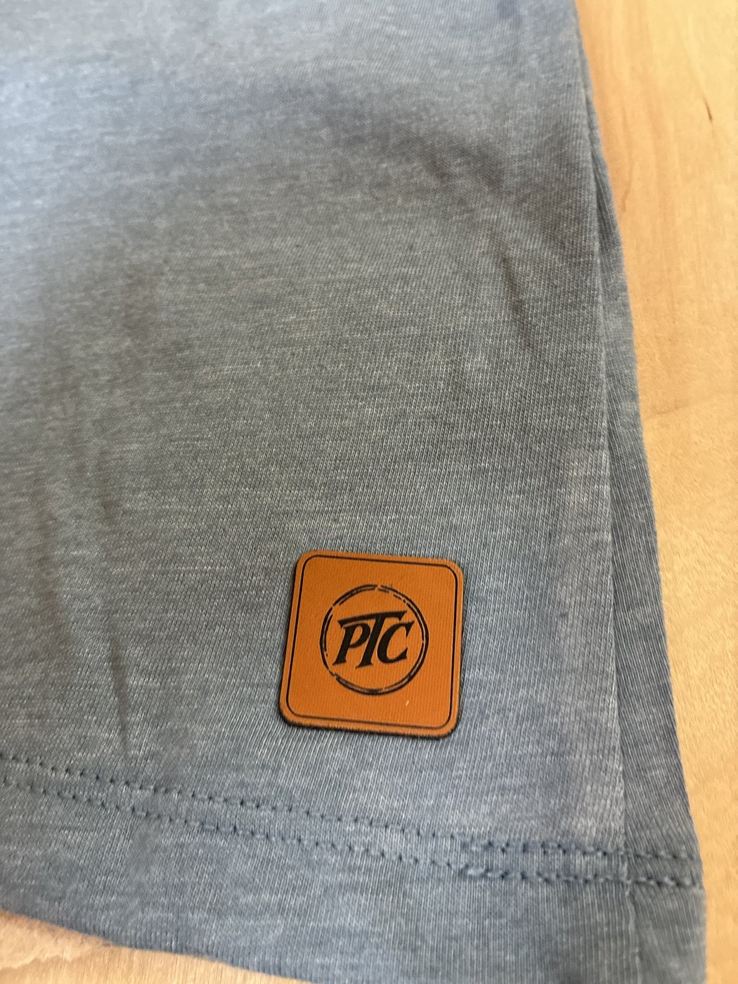 A close look at the PTC hem patch and stitching.