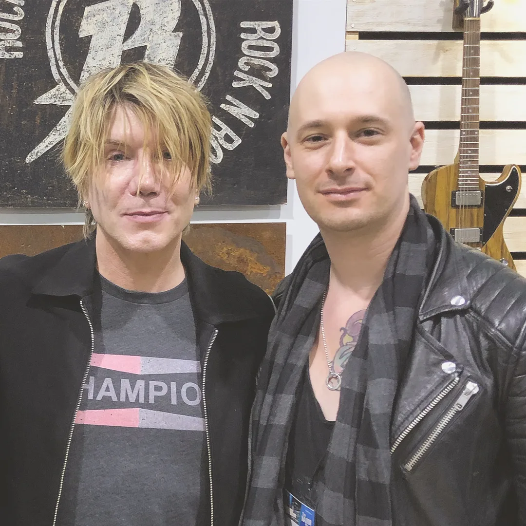 Alex Millar with John Rzeznik of The Goo Goo Dolls.