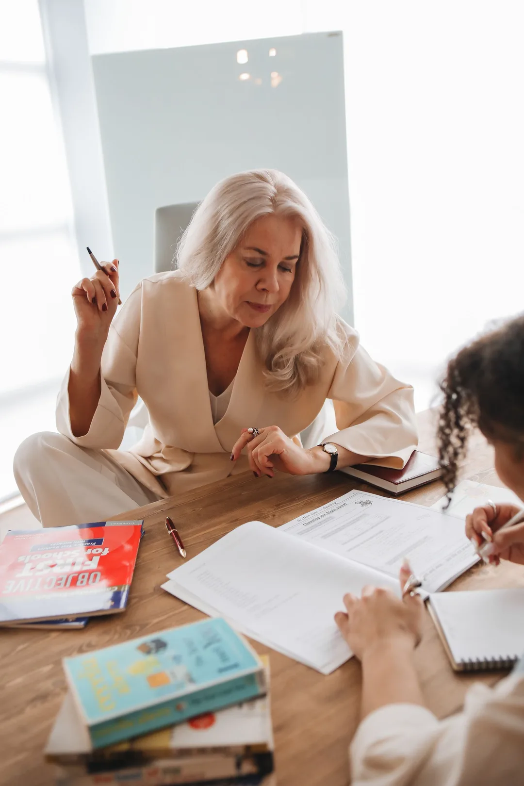 Author receiving one-on-one publishing guidance