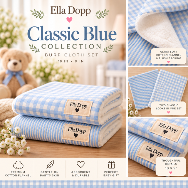 Ella Dopp Burp Cloth Set (2)