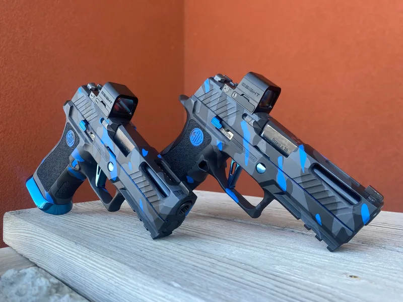Sig P320s — The Evil Twins (After, alternate angle)