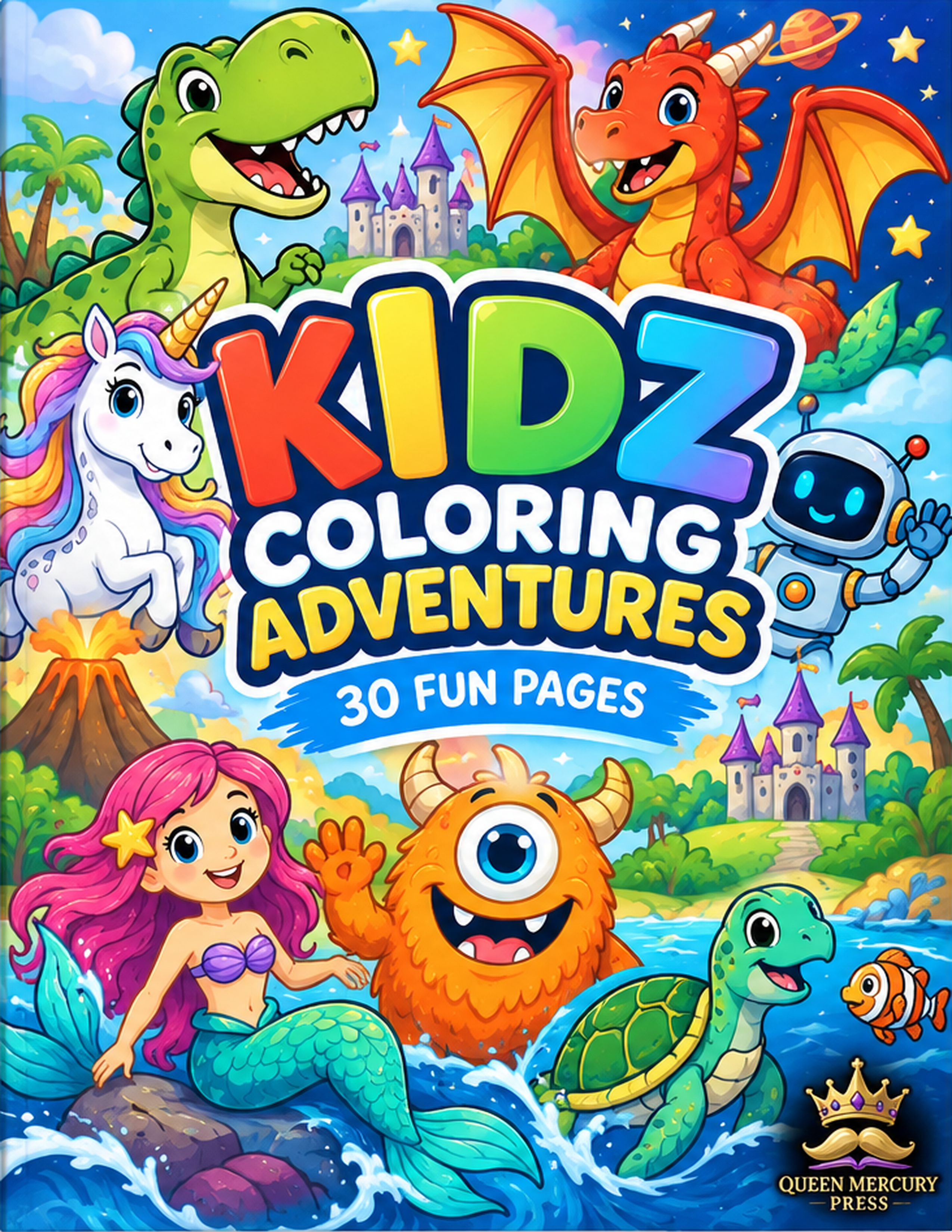 KIDZ Coloring Adventures book cover