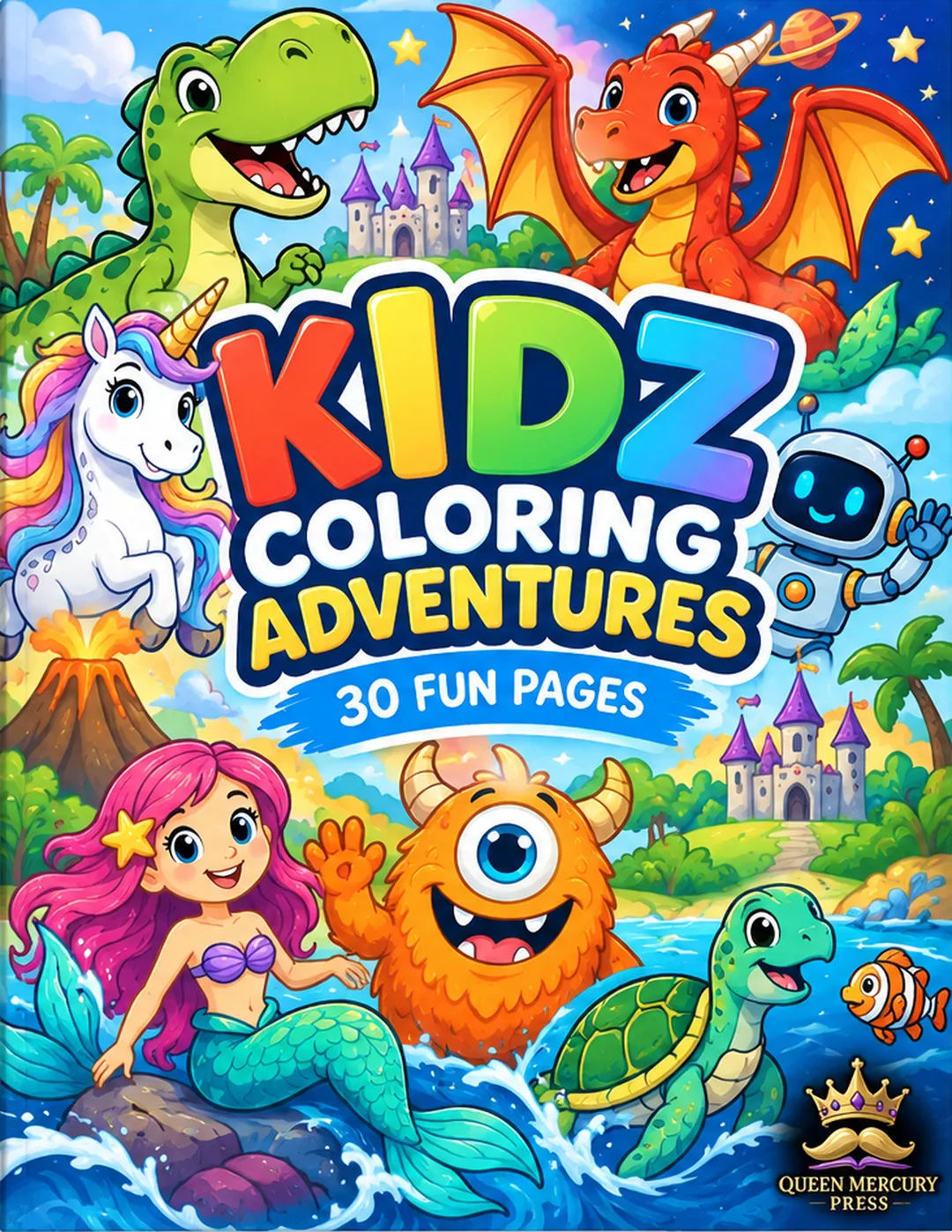 KIDZ Coloring Adventures book cover