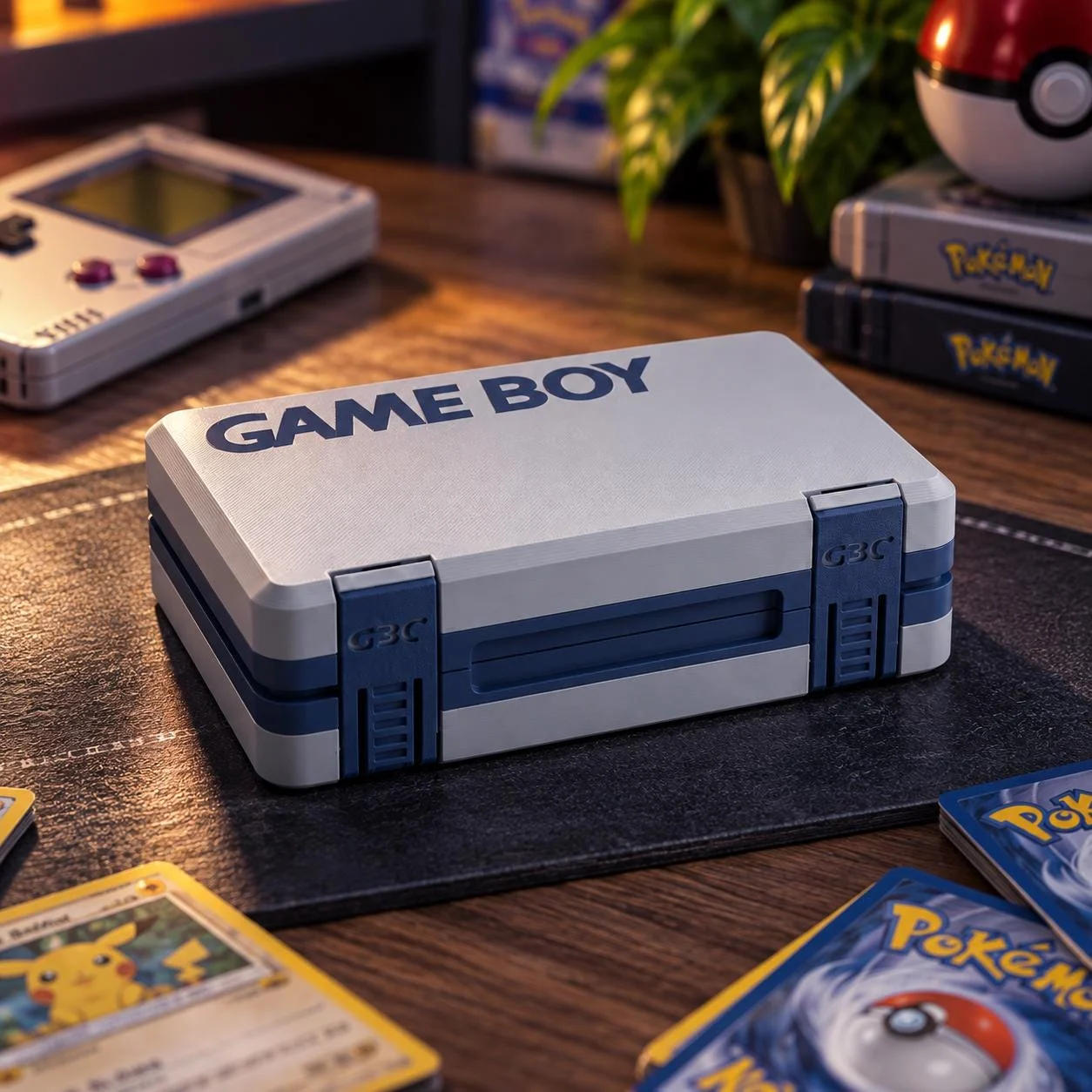 Game Boy Color 3D Printed Carrying Case with Game Slot