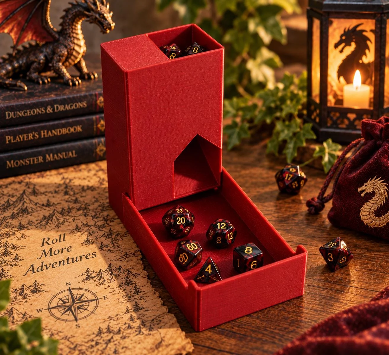 Portable Dice Tower & Tray - 3D Printed DND Dice Box