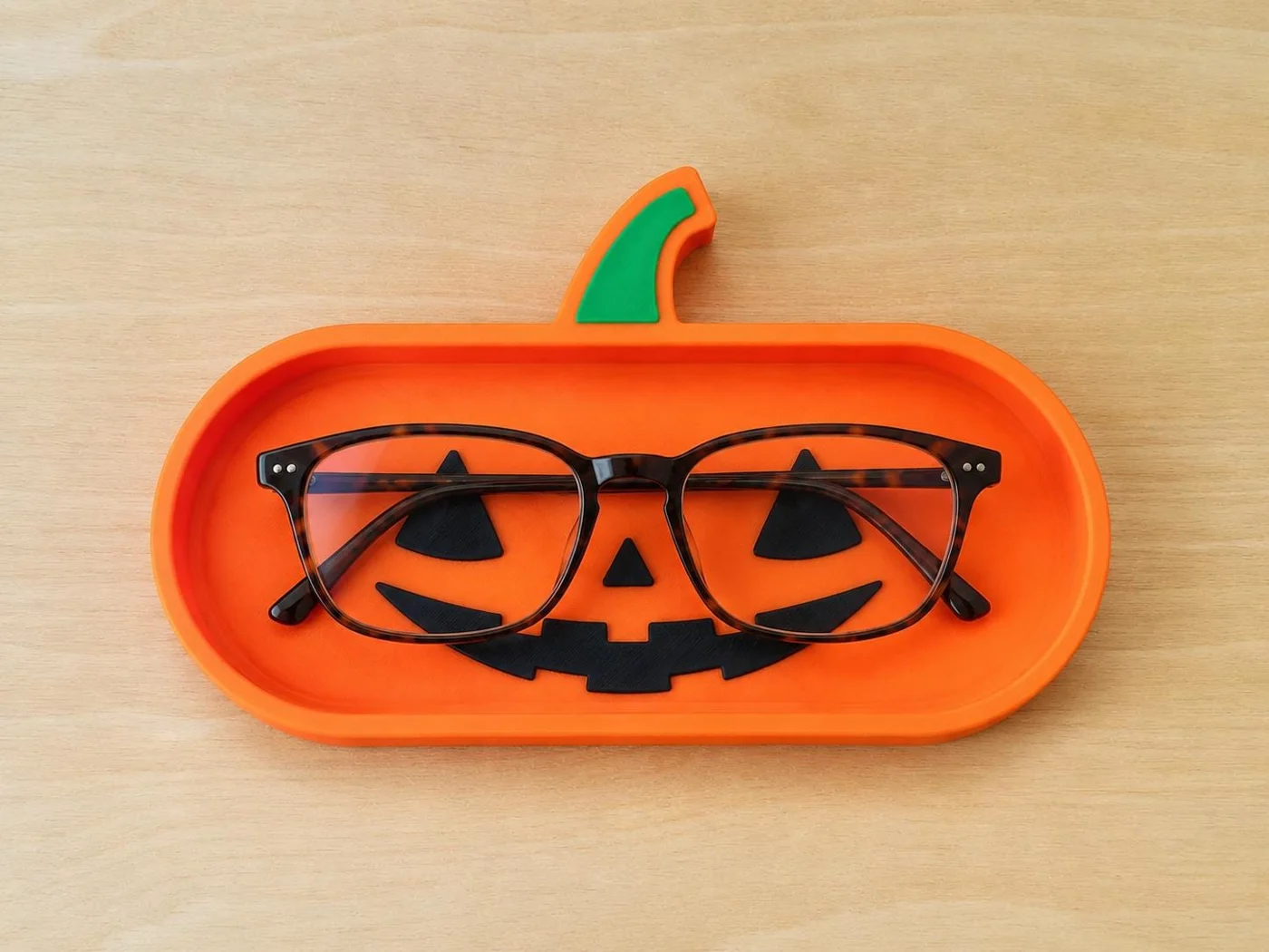 Halloween Pumpkin Eyeglass Tray | 3D Printed Glasses Holder