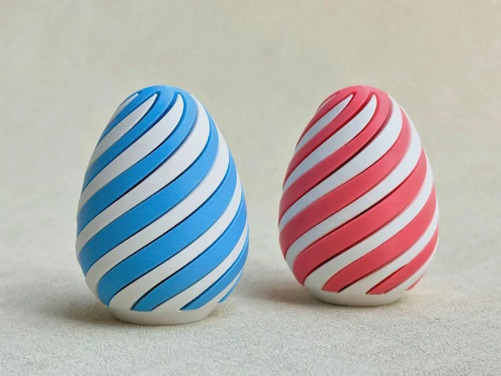 3D Printed Fidget Toy - Spiral Impossible Egg