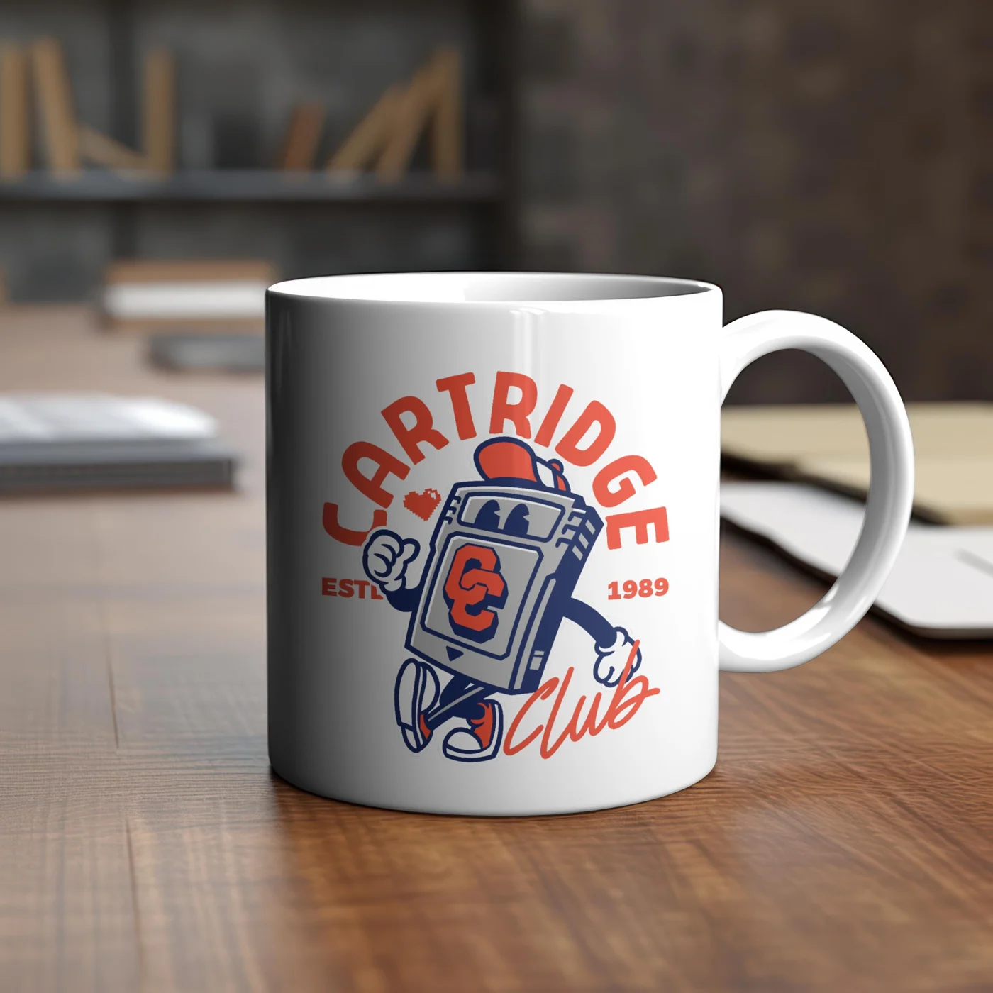 Retro Gaming Mug: Cartoon Cartridge Coffee Cup - 90s Gamer Gift