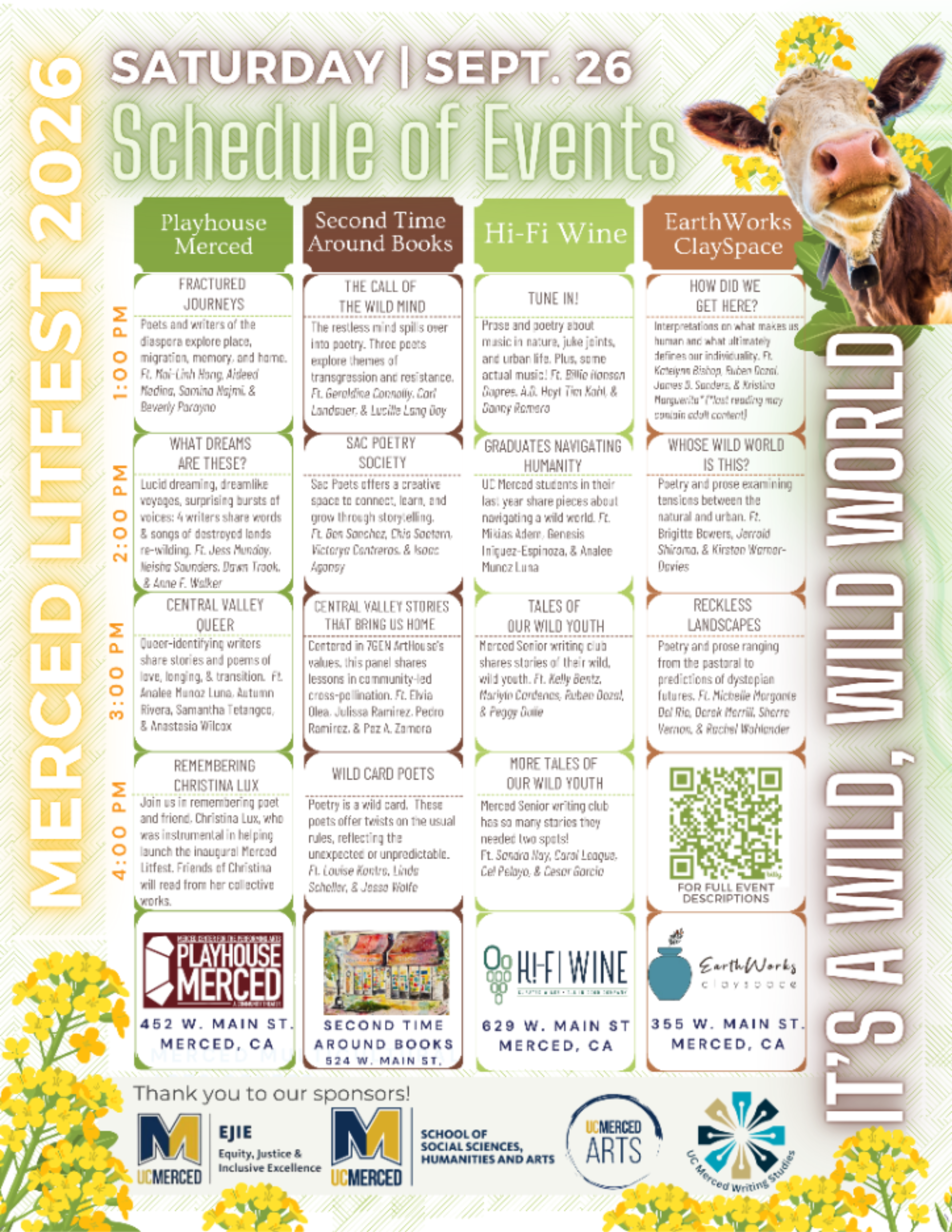 Promo Flyer for 3rd Annual Merced Litfest