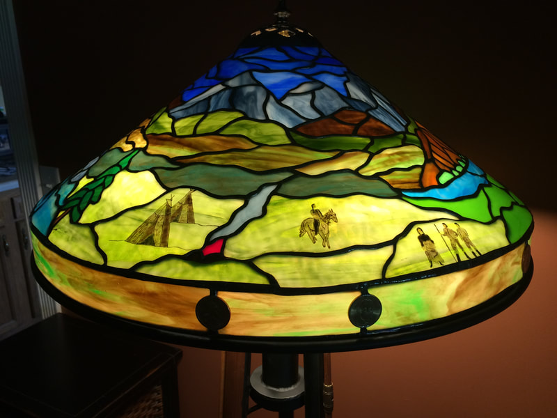 Lewis and Clark lamp during outbound trip through Montana, 1805.