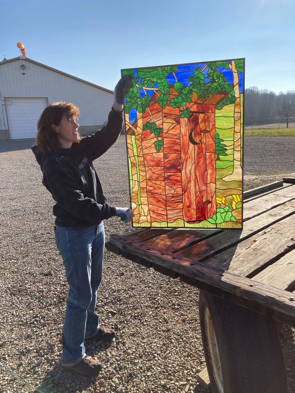 Custom bathroom window (37" x 27").