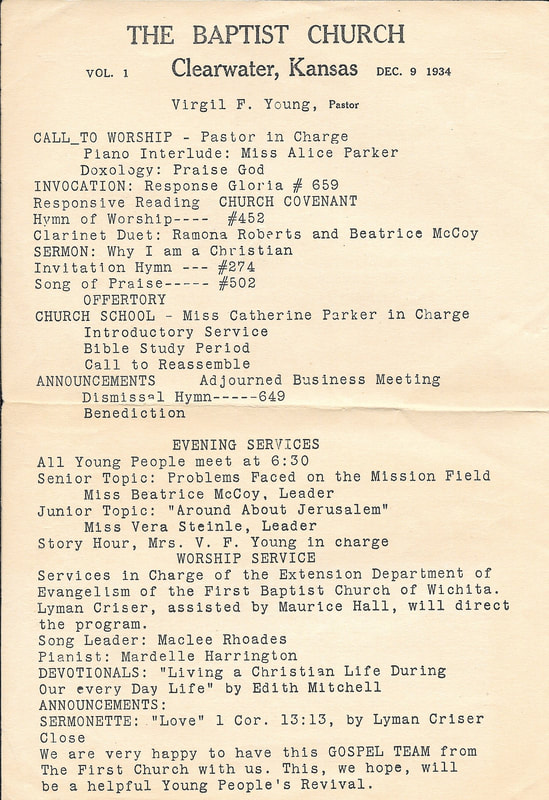 1934 - The Baptist Church, Clearwater KS
