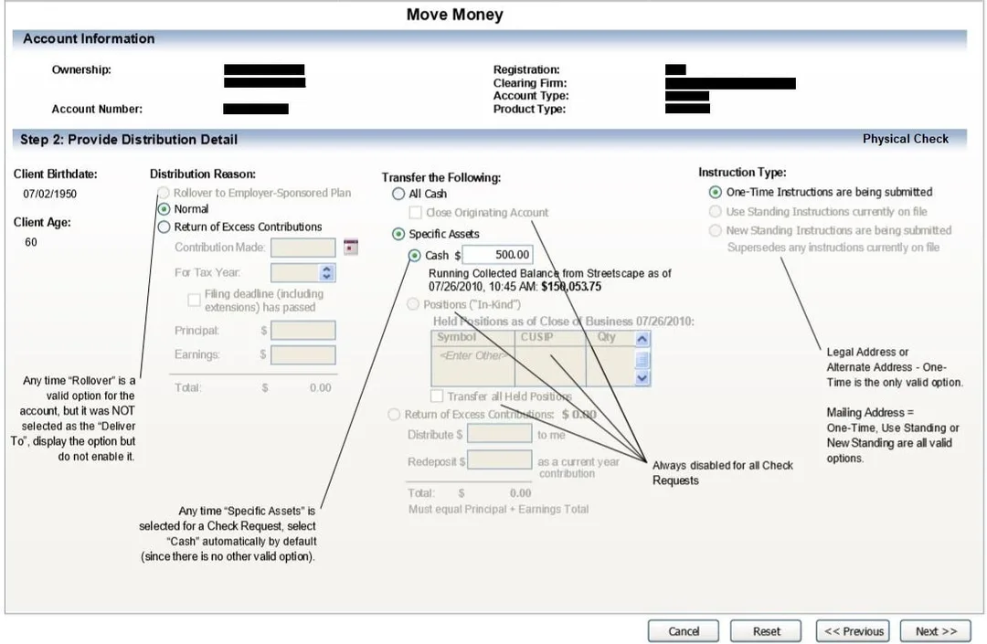 A high fidelity screen mockup that includes annotated business rules for each group of controls.