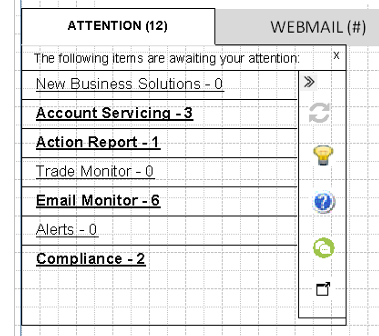 An early screen concept mock-up of a consolidated 