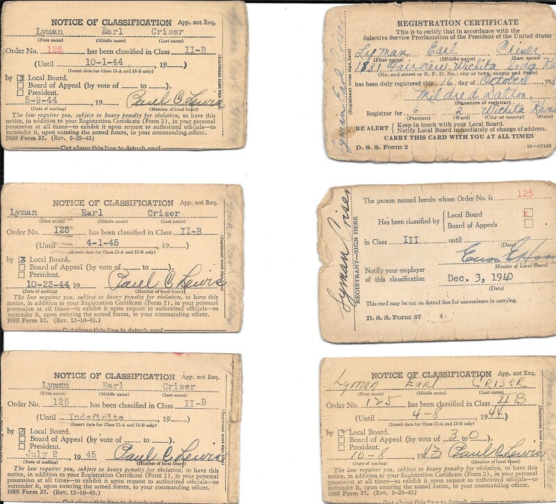 Lyman's Selective Service and Registration