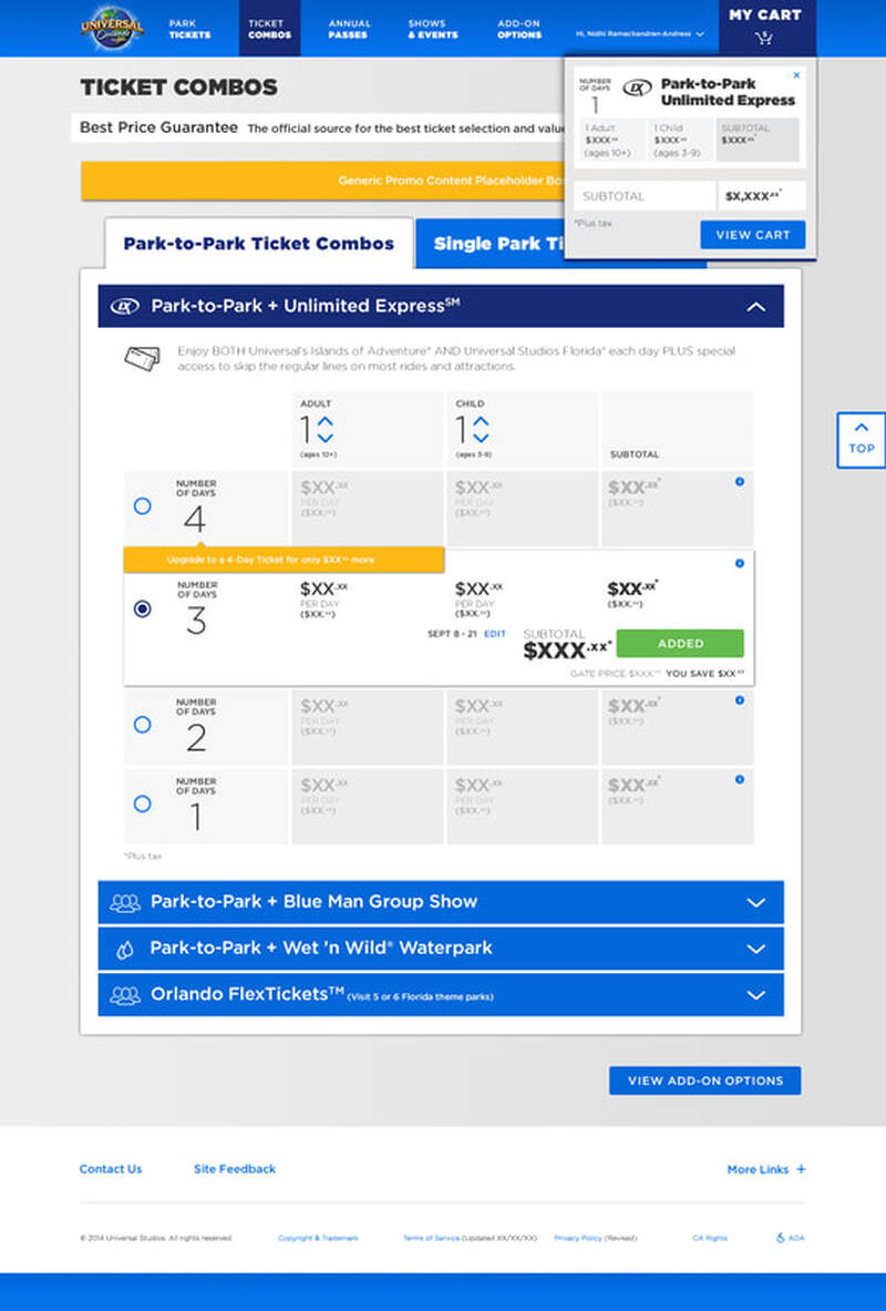 Ticket Page