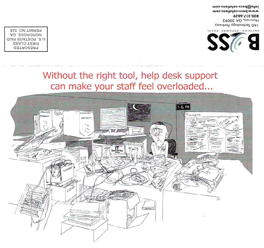 BOSS Assist software mailer print ad