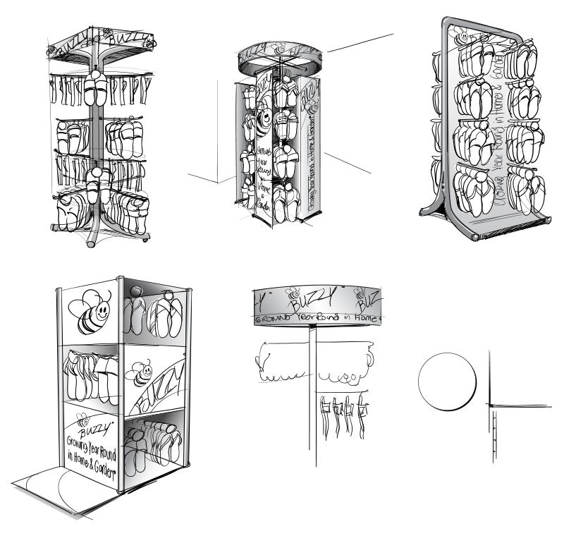 Buzzy Seeds trial sketches