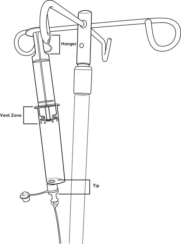 NeoMed hanger vent zone technical illustration