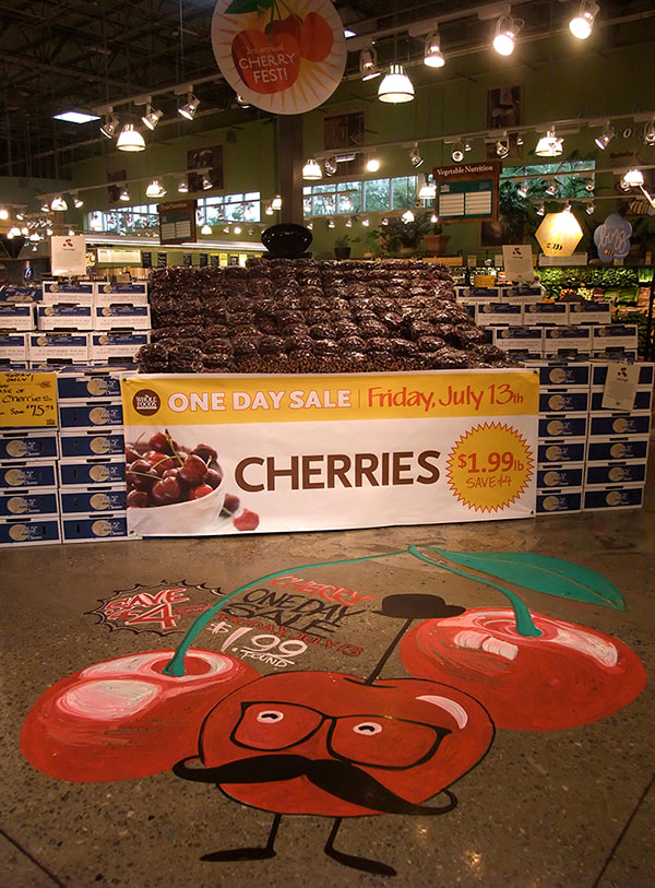 Whole Foods Market  produce floor art