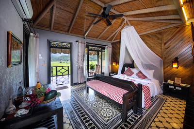 Your beautifully appointed room at our 4 star eco-resort overlooks a bucolic valley of lush green rice fields. You'll fall asleep to the songs of frogs, crickets and geckos. Book the optional extension to enjoy amazing Mai Chau!