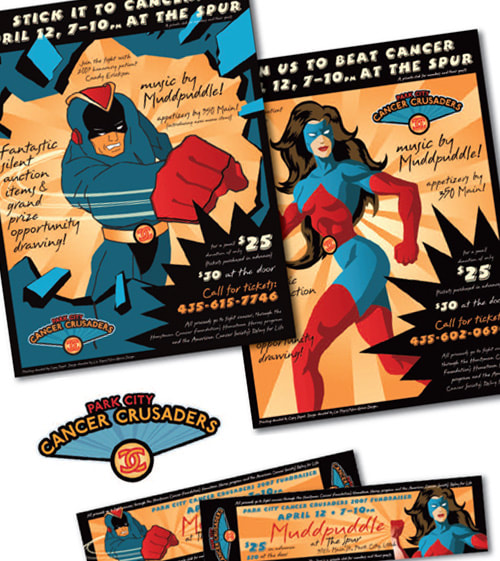 fundraiser posters and event tickets