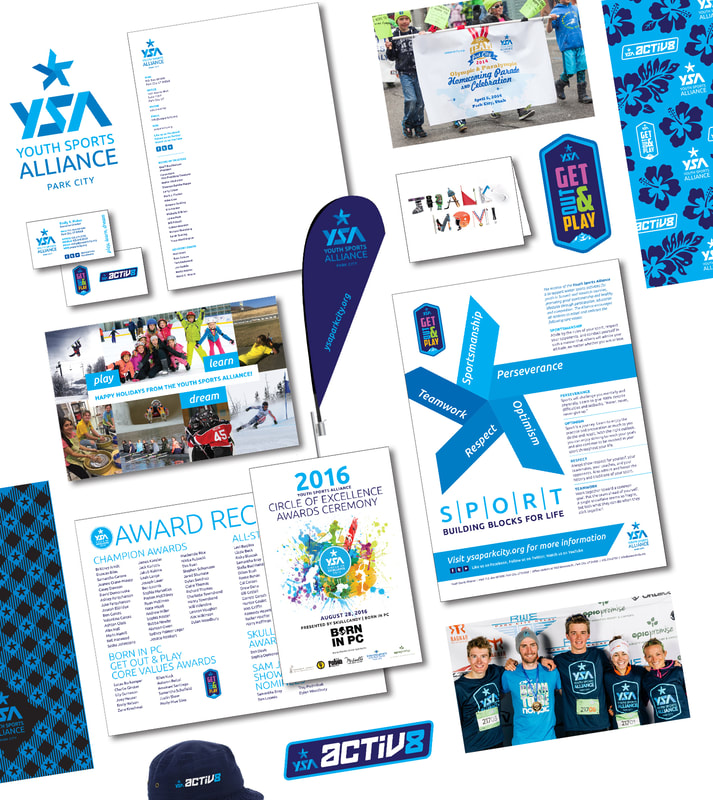 signage, stationery, apparel, posters, 
direct mail, annual reports and more for youth sports non-profit