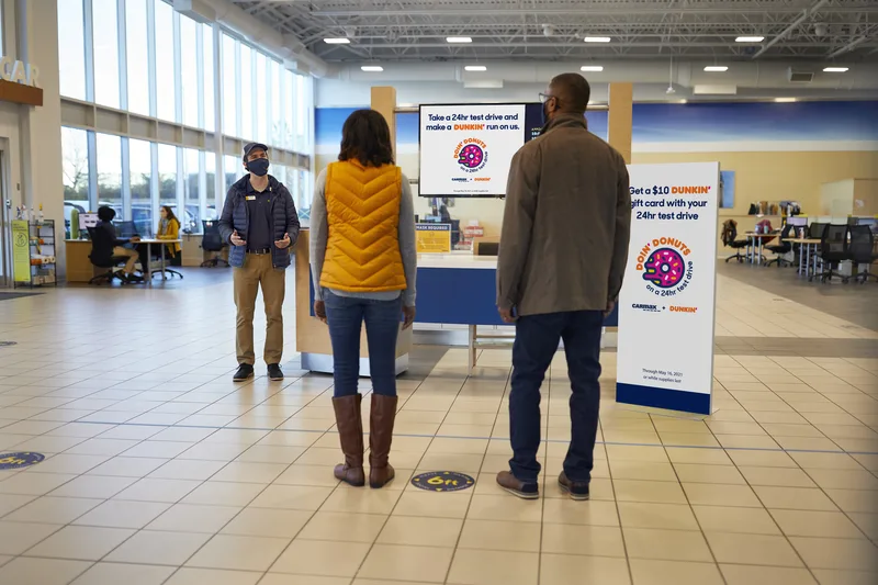 Brand collaboration with Dunkin' and CarMax