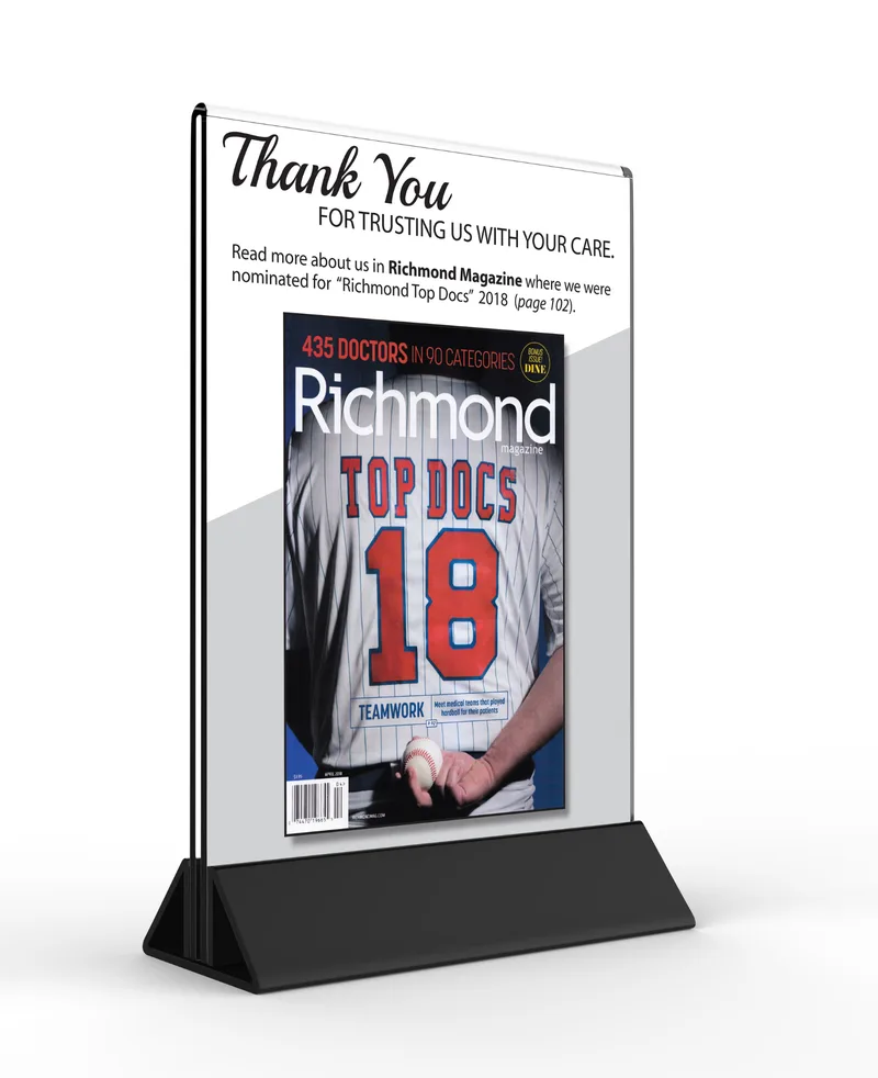 Richmond top docs, magazine cover display