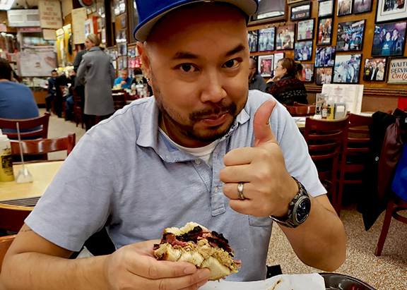 Chef Peter, always eating