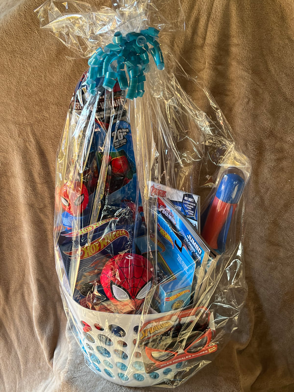 Raffle prize #2: Spider-Man/Hot Wheels basket