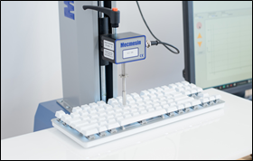Keystroke actuation force testing