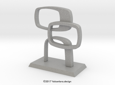 Sculpture in raw aluminium.