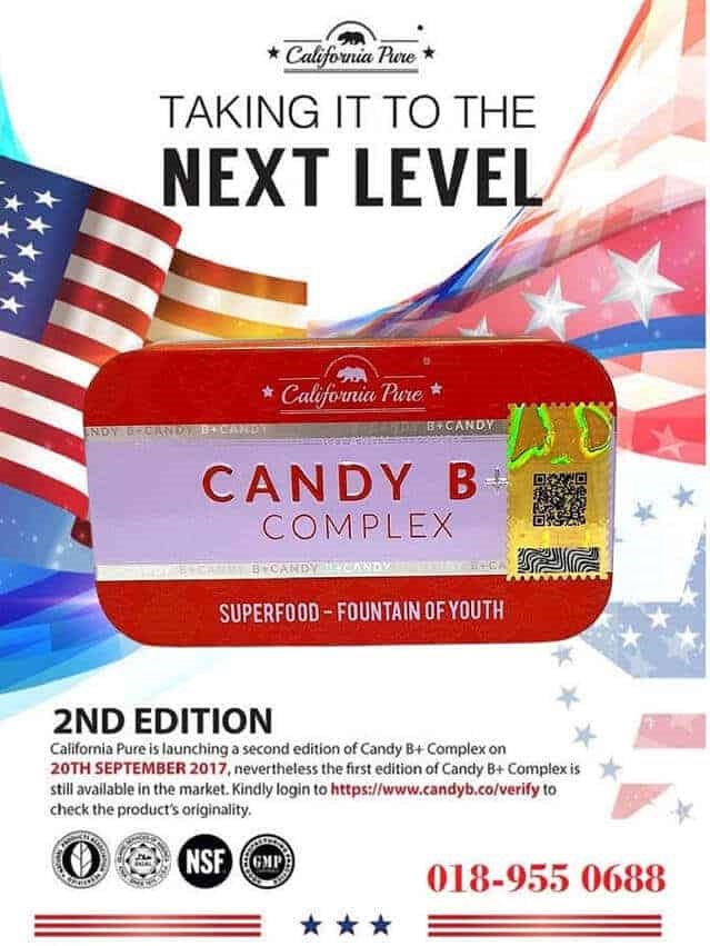 Candy B+ Complex Natural Male Vitality Candy with Maca, Tribulus, Goji Berry & B Vitamins