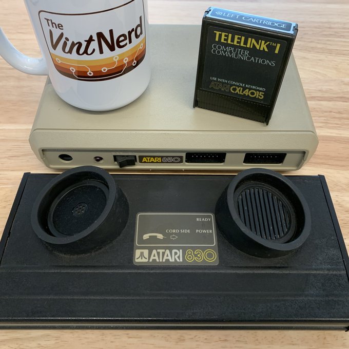 Anyone got the phone number to reach the 80's?

#atari #atari8bit #atarimodem #atari830 #atari850 #ataritelelink #acousticcoupler #vintagecomputing #retrocomputers #thevintnerd
