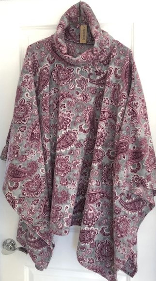 Maroon and Grey Paisley