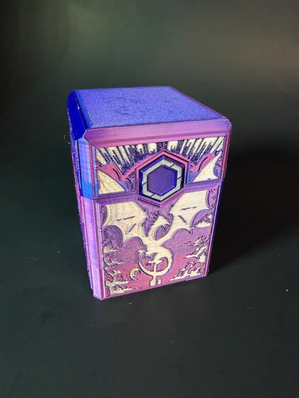 The Astral Wyrm: Dragon-Embossed Deck Vault