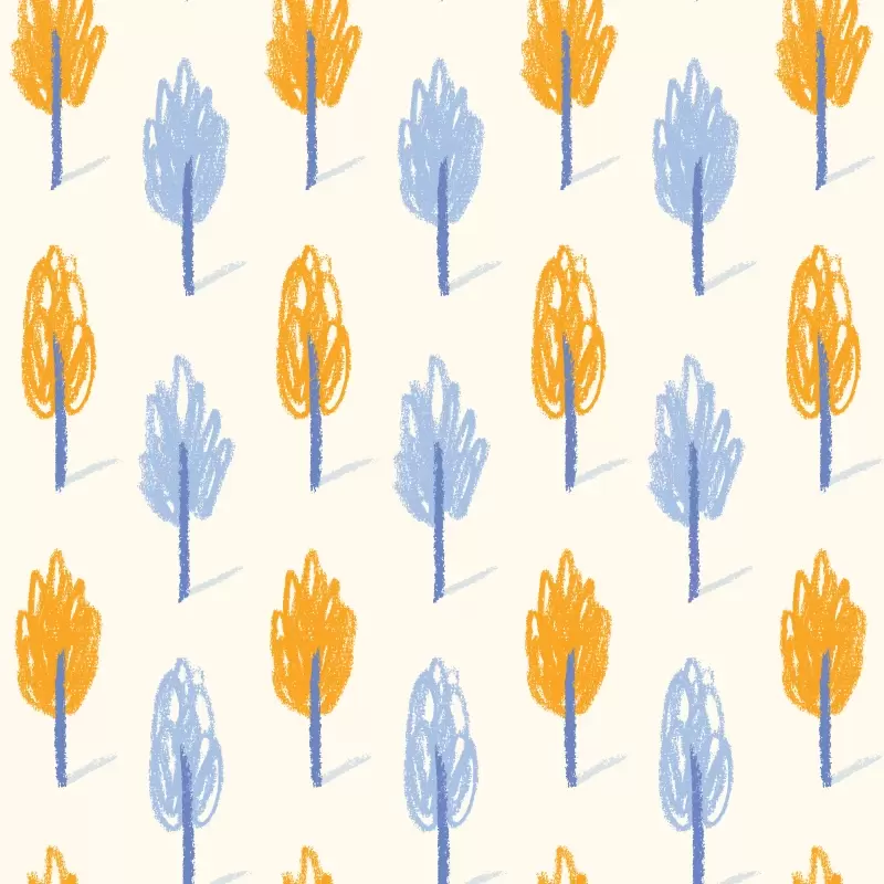 Trees pattern in cream